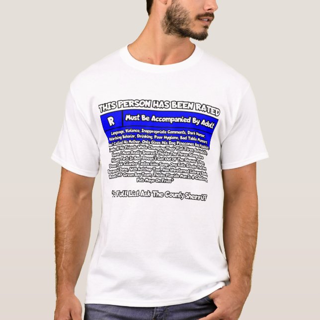 T-shirt Cette personne a été cotée R... (Devant)