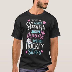 T-shirt Cette princesse porte le hockey patins hockey prin