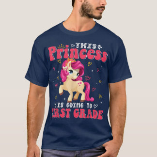 T-shirt Cette princesse va en 1re année Amoureuse de licor