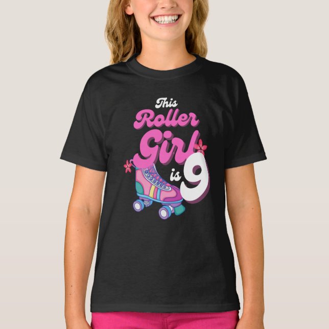 T-shirt Cette Roller Girl Est Une Idée Cadeau De Patinage  (Devant)