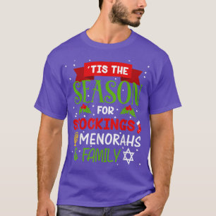 T-shirt Cette Saison Bas Menorahs Chrismukkah T-Sh