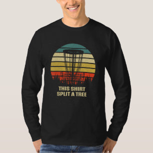 T-shirt Cette Split a Tree Disc Golf Memes Golfeur Tendan