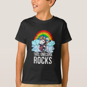T-shirt Cette Unicorn Rocks Guitare