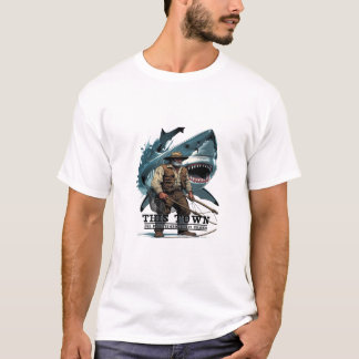 T-shirt Cette ville n'est pas assez grande pour les pêcheu