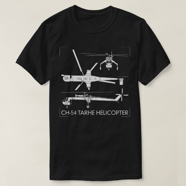 T-shirt CH-54 Tarhe Helicopter Cadeau S-64 Skycrane (Design devant)