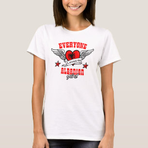 T-shirt Chacun aime une fille albanaise
