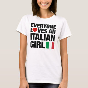 T-shirt Chacun aime une fille italienne