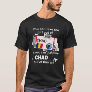T-shirt Chad Boarding Pass Chad Girl Tchad