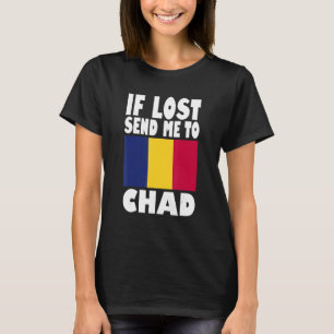 T-shirt Chad Drapeau Design Si perdu envoyez-moi au Tchad