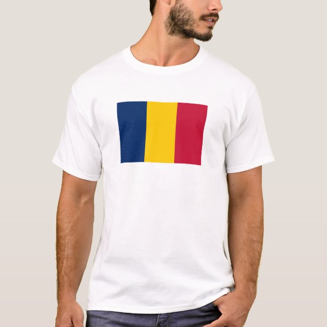 T-shirt Chad Flag T-Shirt, Patriotic T-Shirts, (Devant)