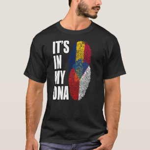 T-shirt Chadien Et Tchèque Mélangent L'ADN Patrimoine Du D