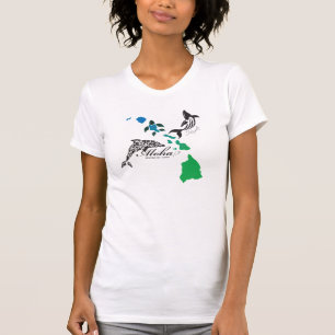 T-shirt Chaîne des îles Hawaii - Hawaii Dolphin and Whale