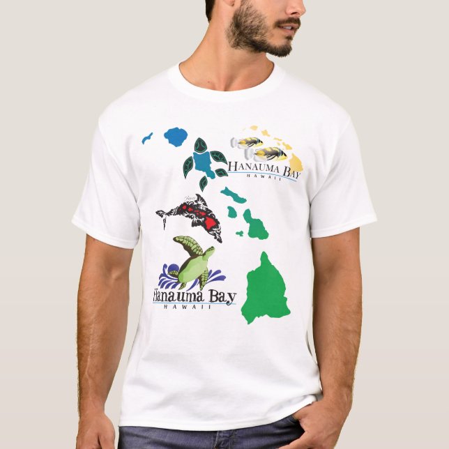T-shirt Chaîne d'îles d'Hawaï - Humuhumunukunukuapua'a (Devant)