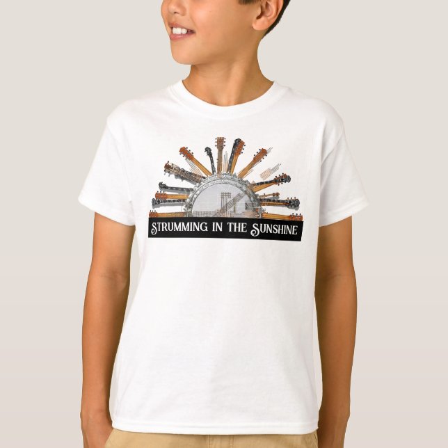 T-SHIRT CHAÎNES DE GUITARE AU SOLEIL (Devant)