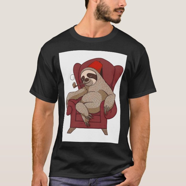 T-shirt Chaise à fentes amusante (Devant)