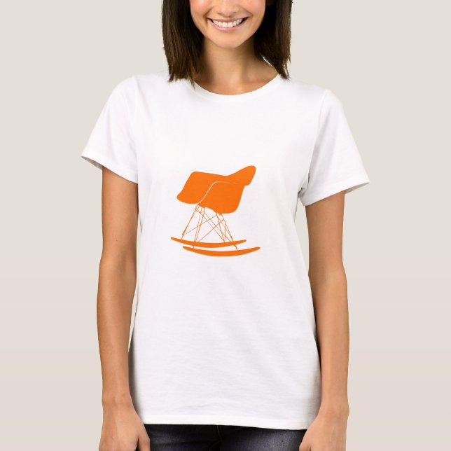 T-shirt Chaise de balancier d'Eames dans l'orange (Devant)