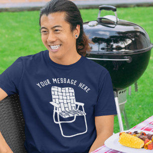 T-shirt Chaise de pelouse vintage message personnalisé Été