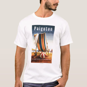 T-shirt Chaise de plage de chemins de fer et affiche