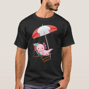 T-shirt Chaise de plage de poissons axolotls Lézard axolot