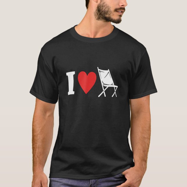 T-shirt Chaise pliante Camping vacances Chaise de camping  (Devant)