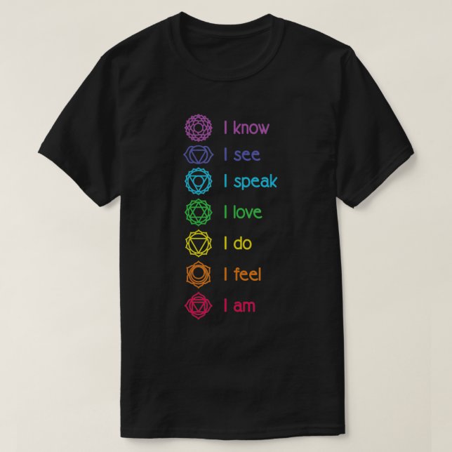T-shirt Chakra Alignment, yoga, Meditation Spiritual  (Design devant)