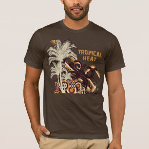 T-shirt Chaleur tropicale Palm Tree Retro Vintage été