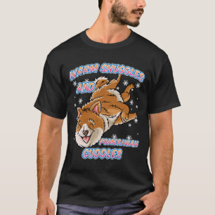 T-shirt Chaleureux Snuggles Et Bouddles Poméraniens Chien