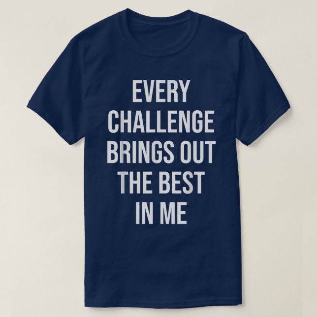 T-shirt Challenge  Gym Motivational  (Design devant)