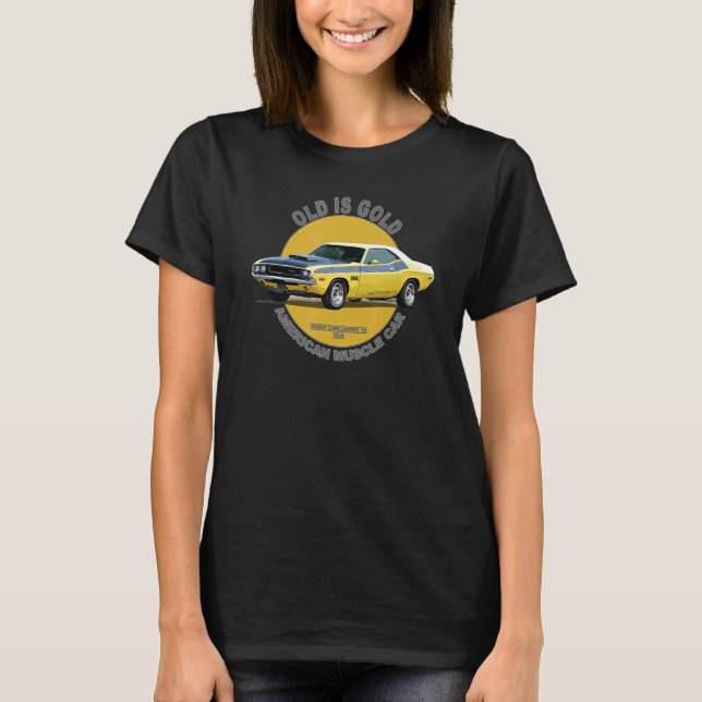 T-shirt Challenger TA American Muscle Car 60s les années 7 (Devant)