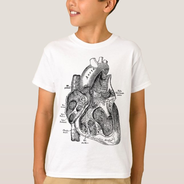T-shirt Chambre de droite de l'Anatomie du Coeur Humain Te (Devant)