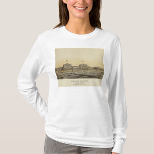 T-shirt Chambre de plage, mer enserrée, Monmouth Co, NJ