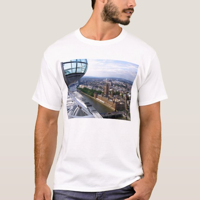 T-shirt Chambres du Parlement du London Eye (Devant)