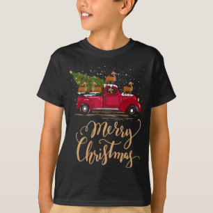 T-shirt Chameau amusant Conduite de Noël Arbre Camion Came