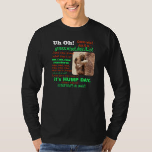 T-shirt Chameau, texte intégral, orange et chaux drôles