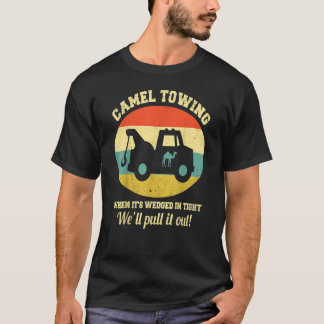 T-shirt Chameau Towing Retro Humour Adulte Dit Amusant Hau