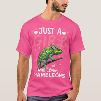 T-shirt Chameleon Aime Juste Une Fille Qui Aime Chameleons
