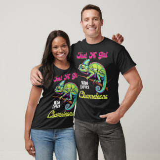 T-shirt Chameleon Juste Une Fille Qui Aime Chameleons T-Sh