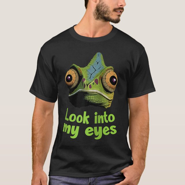 T-shirt Chameleon  Look Itno My Eyes Chamaeleonidae Raglan (Devant)