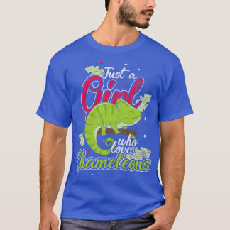 T-shirt Chameleon Reptile Girl Retro Chameleons