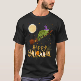 T-shirt Chameleon Ride Witch Shotgun Chameleon Halloween