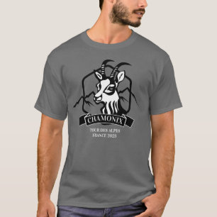 T-shirt Chamois à Chamonix Custom Français Alpine