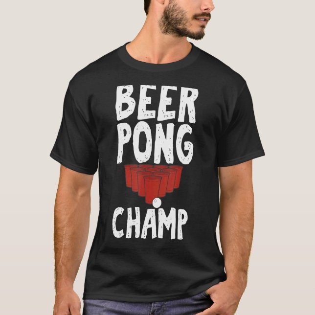 T-shirt Champ de Beer Pong pour Unisex Drop Game (Devant)