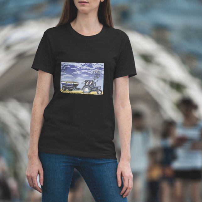 T-shirt Champ de travail du tracteur (Créateur téléchargé)