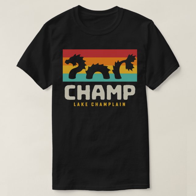 T-shirt Champ Lake Champlain Monster American Folklore (Design devant)