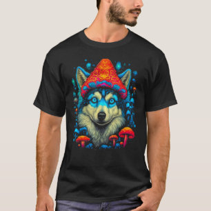 T-shirt Champignon de l'esprit de chien Husky de Sibérie