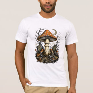 T-shirt Champignon ensorcelé d'Halloween Forêt gothique vi