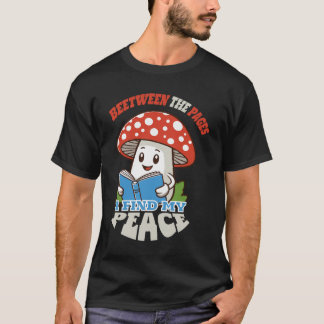 T-shirt champignon paix - comptable