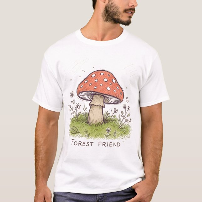 T-shirt Champignons amis de la forêt (Devant)