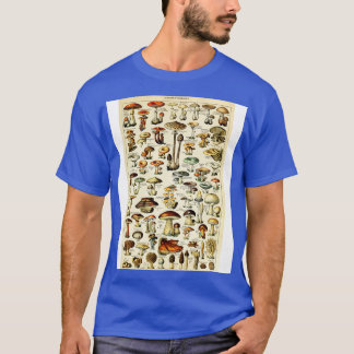T-shirt Champignons Champignons Vintage Botanique Illustra