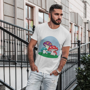 T-shirt champignons colorés
